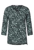 Print Bluse mit 3/4 Ärmel easy khaki