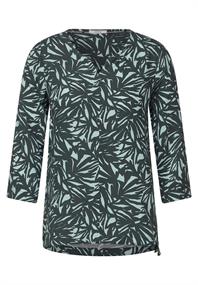 Print Bluse mit 3/4 Ärmel easy khaki