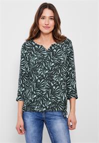 Print Bluse mit 3/4 Ärmel easy khaki