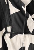 Print-Bluse mit Tape-Details whale tail grey
