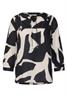 Print-Bluse mit Tape-Details whale tail grey