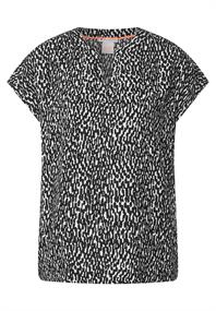 Print Blusenshirt black