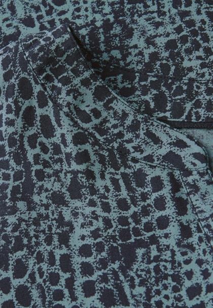 Print Blusenshirt deepwater blue