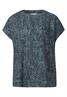 Print Blusenshirt deepwater blue
