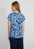 Print Blusenshirt intense aqua