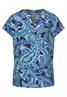 Print Blusenshirt intense aqua