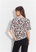 Print Burn Out T-Shirt vanilla white