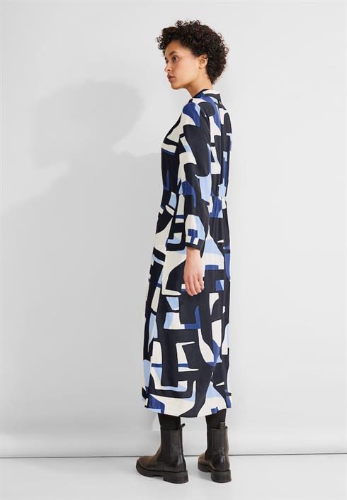 print-hemdblusenkleid-deep-blue