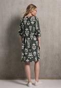 Print-Kleid mit Schleifen desert pine green