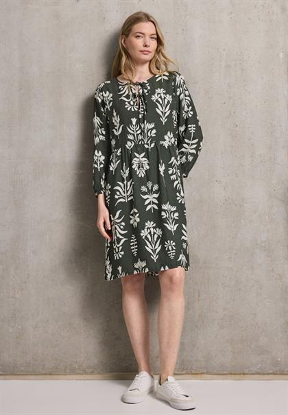 Print-Kleid mit Schleifen desert pine green