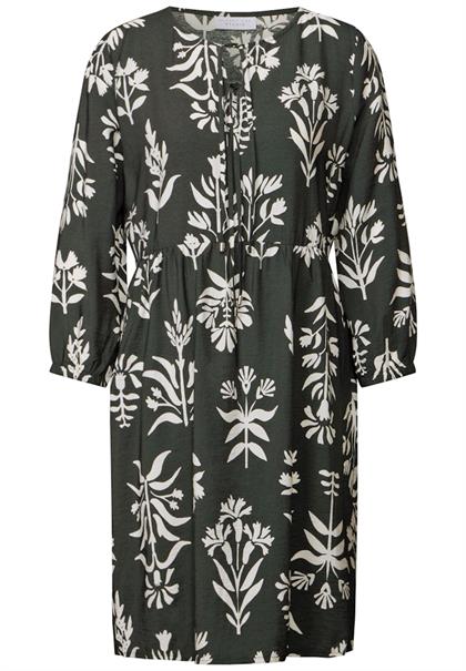 Print-Kleid mit Schleifen desert pine green
