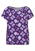Print Materialmix T-Shirt bellflower lilac
