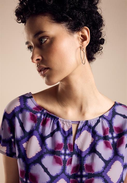 print-materialmix-t-shirt-bellflower-lilac