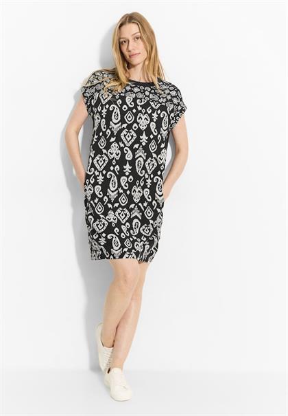 Print Mix Kleid black