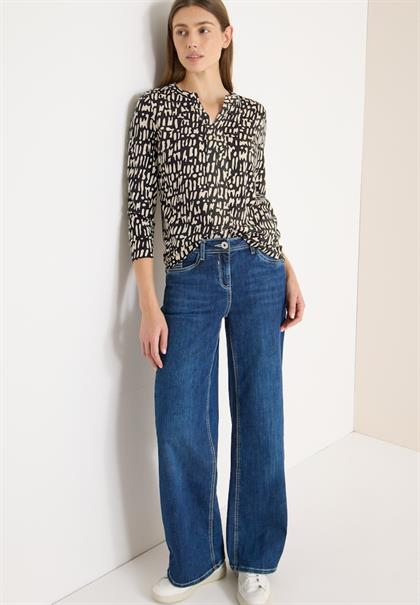 Print-Shirt im Tunika-Look raw khaki