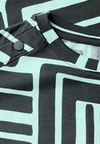 Print-Shirt mit Knopfdetail slate khaki