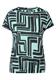 Print-Shirt mit Knopfdetail slate khaki