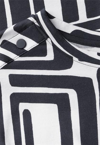 Print-Shirt mit Knopfdetail universal blue