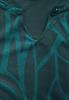 Print-Shirt mit Ziersteinen petrol green