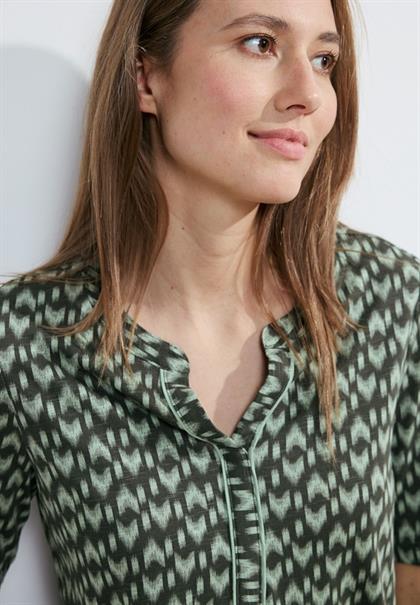 Print Tunikashirt strong khaki