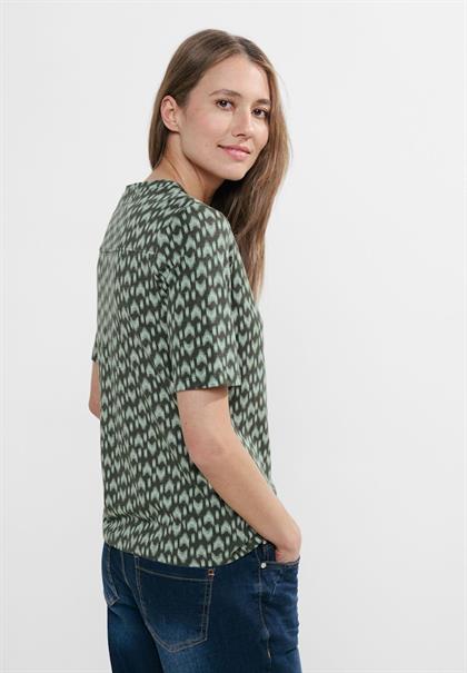 Print Tunikashirt strong khaki