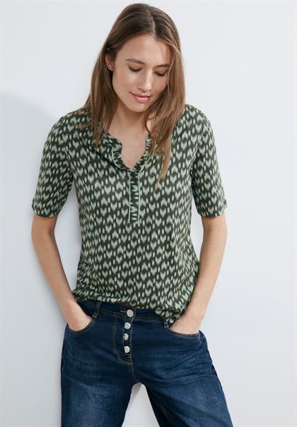 Print Tunikashirt strong khaki