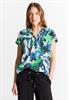 Print Viskose Bluse vanilla white