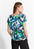 Print Viskose Bluse vanilla white