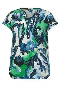 Print Viskose Bluse vanilla white