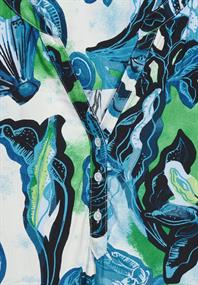 Print Viskose Bluse vanilla white