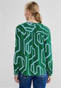 Printbluse im Tunikastyle dark brisk green