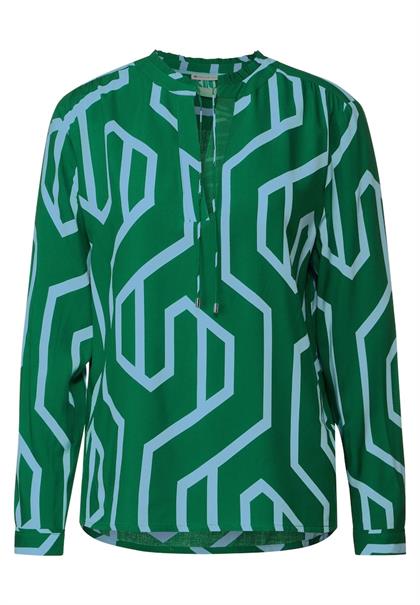 Printbluse im Tunikastyle dark brisk green