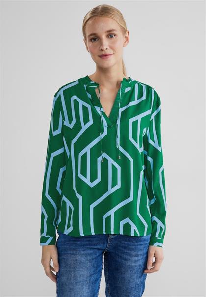 Printbluse im Tunikastyle dark brisk green