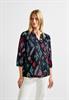 Printbluse in Baumwolle night sky blue