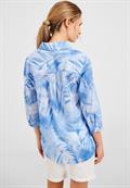 Printbluse in Light Cotton tranquil blue