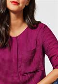 Printbluse in Viskose lavish pink