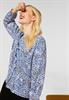 Printbluse mit Stehkragen off white