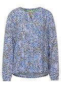 Printbluse mit Stehkragen off white