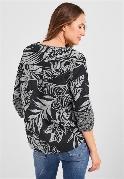 Printmix Bluse carbon grey