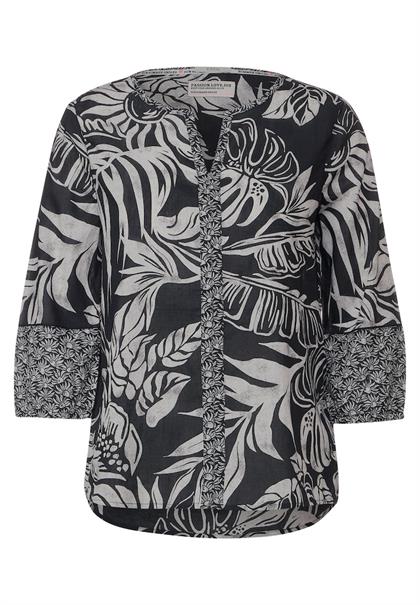 Printmix Bluse carbon grey