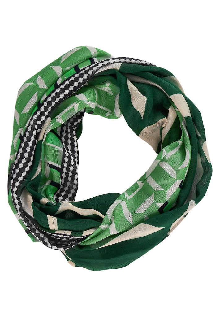 Street One Damen Accessoires Printmix Loop gentle green bequem 