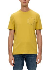Printshirt aus Baumwolle gelb