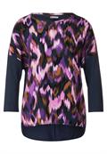 Printshirt mit 3/4 Arm deep pure lilac