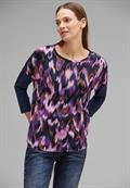 Printshirt mit 3/4 Arm deep pure lilac
