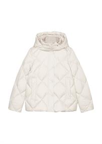 Puffer-Daunenjacke mit abnehmbarer Kapuze chalky stone