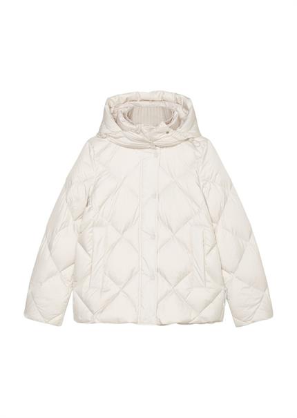 Puffer-Daunenjacke mit abnehmbarer Kapuze chalky stone