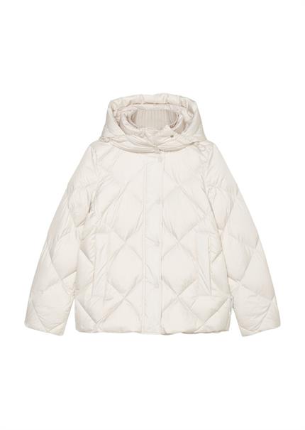 Puffer-Daunenjacke mit abnehmbarer Kapuze chalky stone