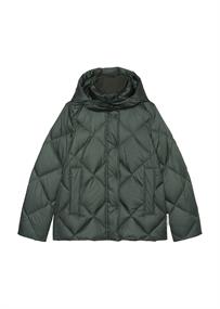 Puffer-Daunenjacke mit abnehmbarer Kapuze pine forest