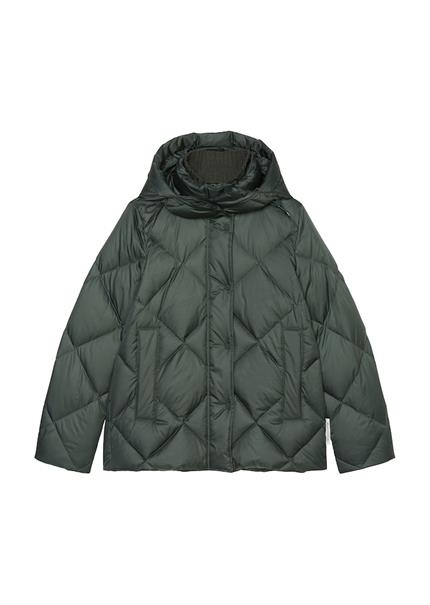 Puffer-Daunenjacke mit abnehmbarer Kapuze pine forest