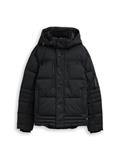 Puffer-Jacke mit abnehmbarer Kapuze black
